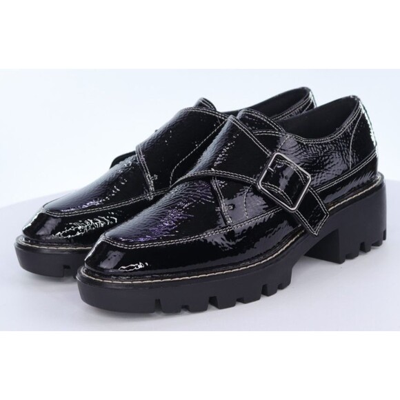 Donald Pliner Elayna $250 Women Platform Oxford Shoes Sz 6 M Patent Leather EUC